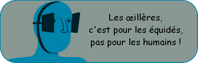 Image d'un homme avec des œillères